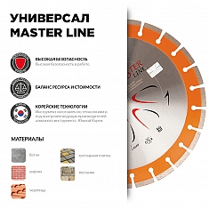 Характеристики и применение сегментного алмазного круга Diam Master Line 1A1RSS Универсал 500 мм
