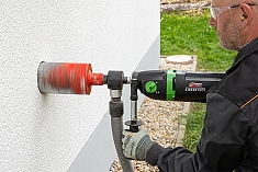 Применение дрелей для сухого алмазного сверления Eibenstock EHD 2002 S